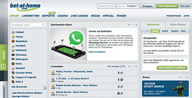 Preview: Wettangebot von bet-at-home