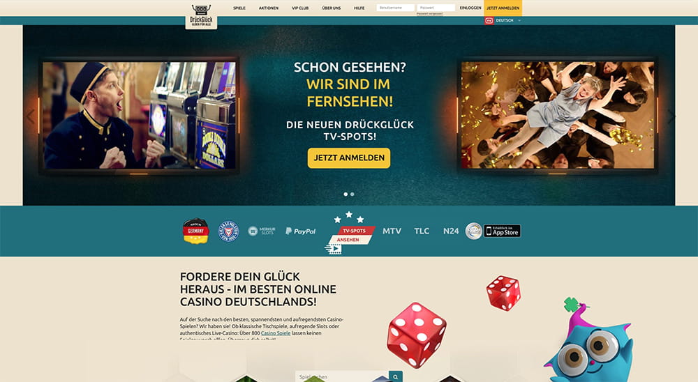 Homepage von DrückGlück