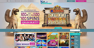 Homepage von Karamba Casino
