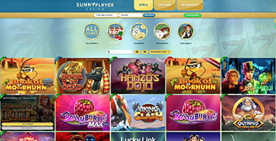 Spielangebot von Sunnyplayer Casino